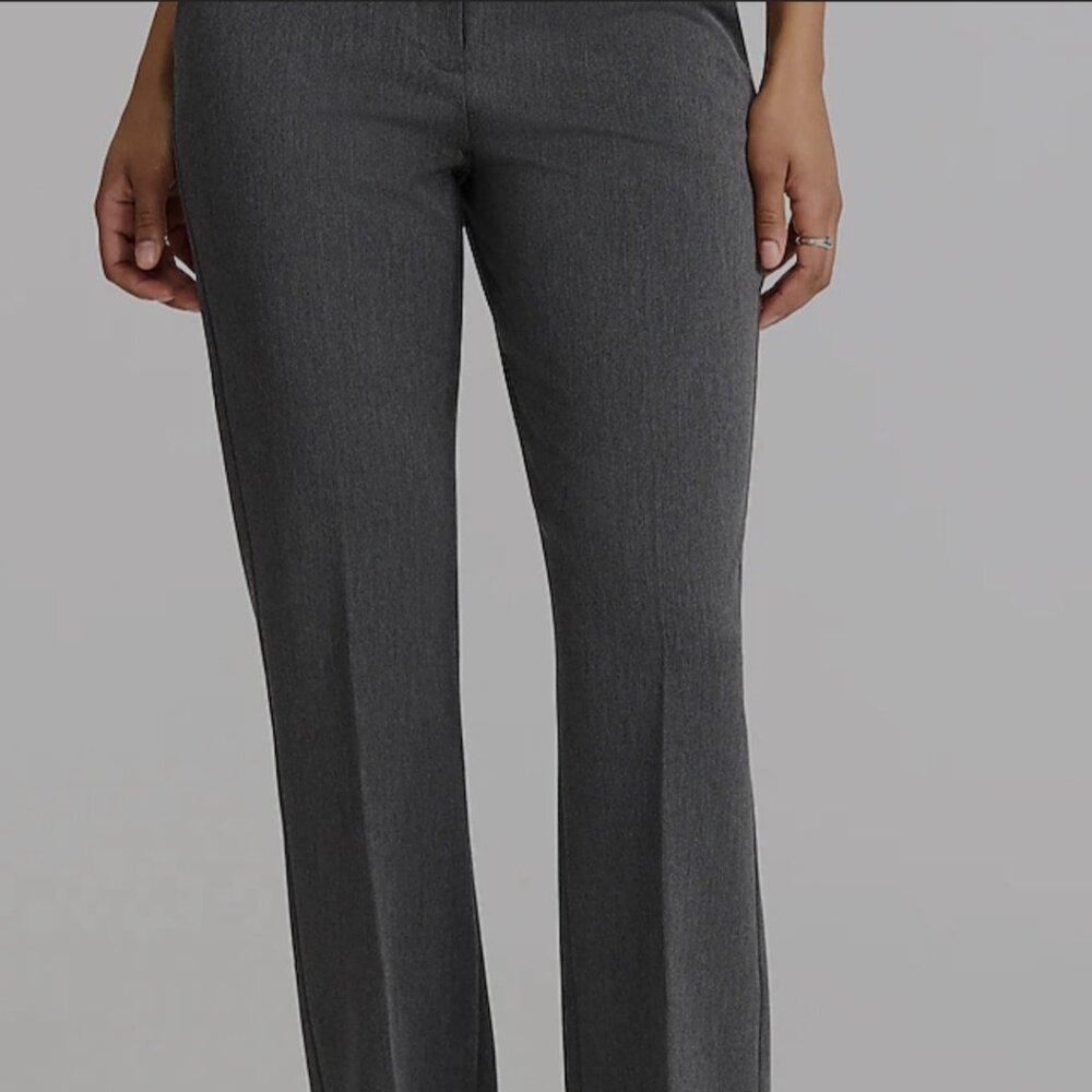 Express Editor Bootcut Midrise Pant Grey Sz 0 Short